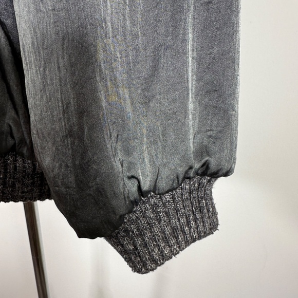 Vintage Esprit 1986 Gray Pink Lined Silky Nylon Bomber Jacket Size M Hong Kong - Picture 7 of 16